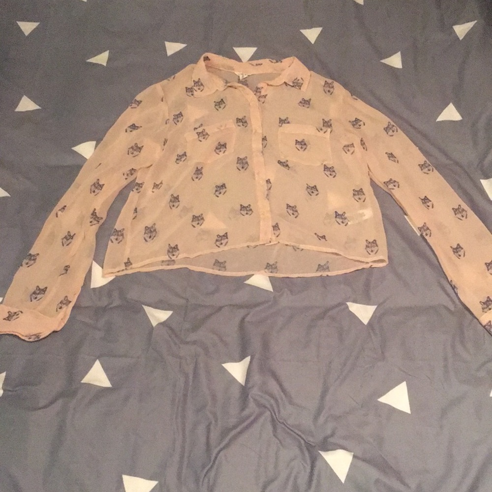 Aeropostale sheer buttoned shirt